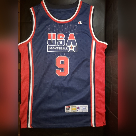 Vintage Champion MICHAEL JORDAN #9 Blue Dream Team USA Champion